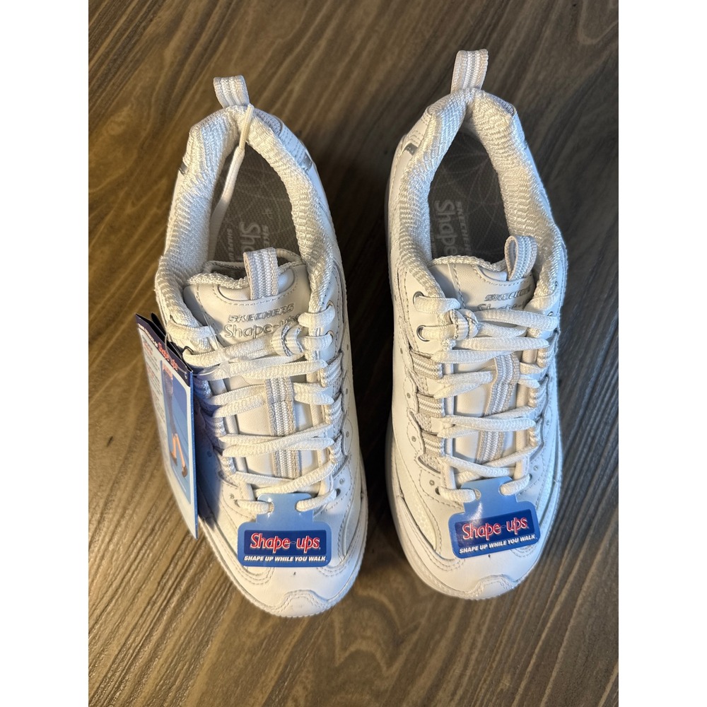 Skechers Shape-Ups Shoes Women's 6.5 Complete Set Box DVD Pamphlets White Toning - Picture 6 of 10
